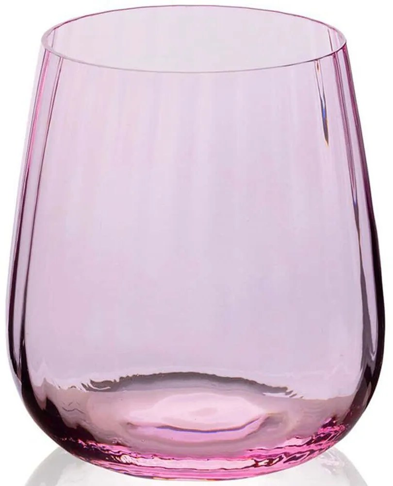 Ποτήρι Νερού 280TMA2011 9x9x10cm 450ml Pink Hermia Glass