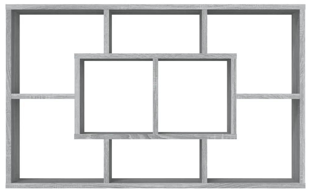 Ραφιέρα Τοίχου Γκρι Sonoma 85x16x52,5 εκ. Επεξεργασμένο Ξύλο - Γκρι