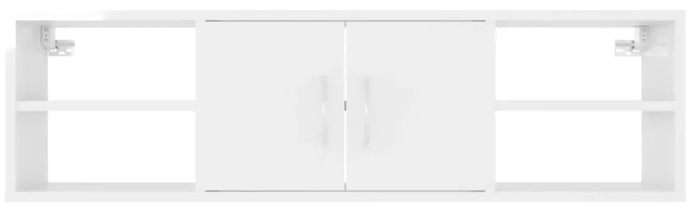 vidaXL Ραφιέρα Τοίχου Γυαλιστερό Λευκό 102x30x29 εκ. από Επεξ. Ξύλο