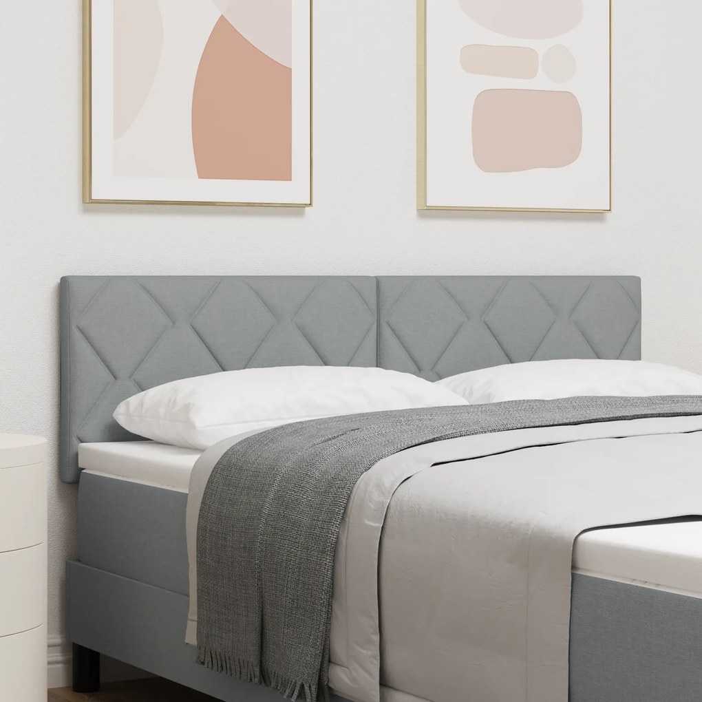 vidaXL Κεφαλάρι Σχεδίασης Διαμαντιών Γκρι 160 cm Υφασμάτινο