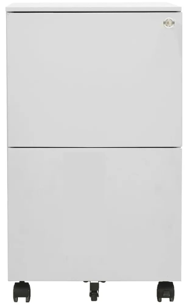 vidaXL Αρχειοθήκη Φορητή Ανοιχτό Γκρι 39 x 45 x 67 εκ. Ατσάλινη