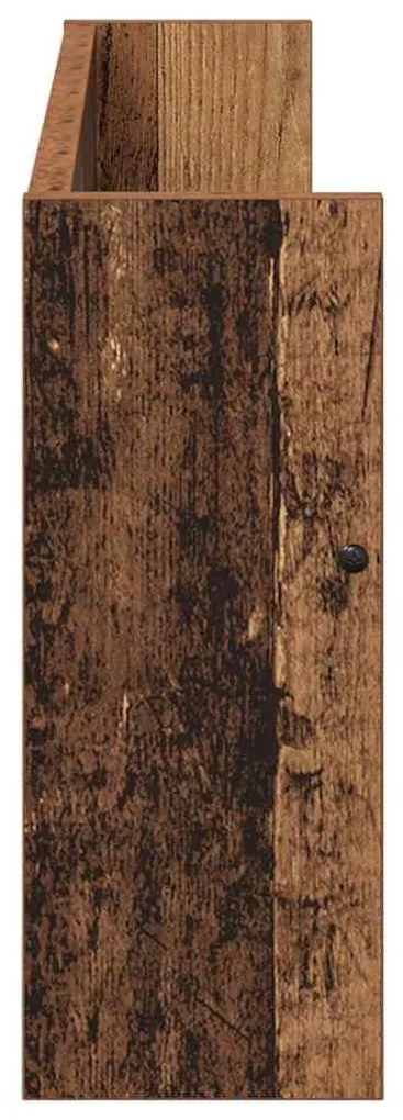 vidaXL Ράφι Περιοδικών Παλιό ξύλο 80 x 12 x 30 εκ Επεξεργασμένο ξύλο