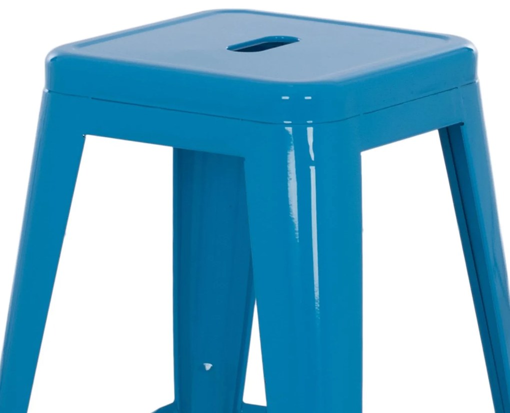 Σκαμπό Μπαρ MELITA-PRO C8573.48 Μεσαίου ύψους Μέταλλο Mπλέ 43x43x67Υ εκ. 43x43x67 εκ.