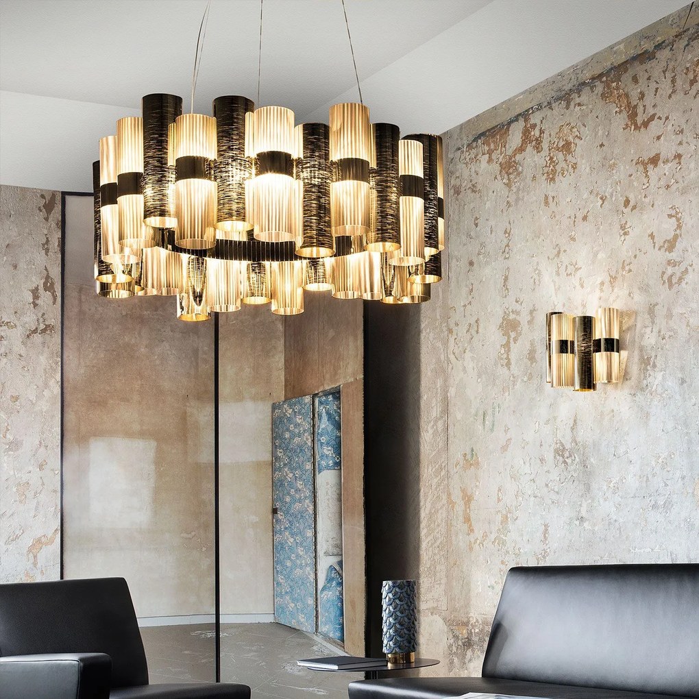 Φωτιστικό Οροφής Led La Lollo L Gold - Fume Slamp Aluminium, Polypropylene