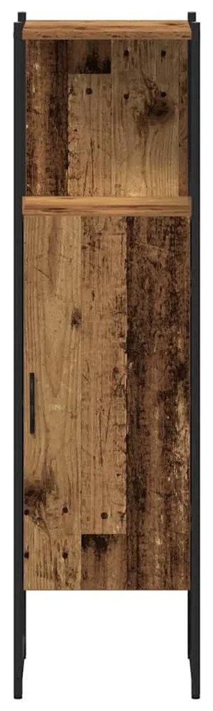 vidaXL Σετ Επίπλων Μπάνιου με πόρτα 3 pcs Καφέ 33 x 33 x 120.5 εκ.