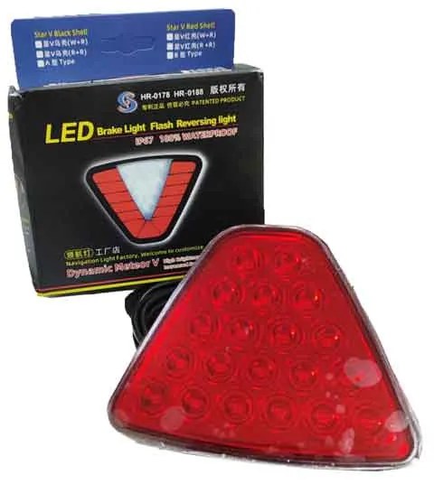 Φως Στοπ Τριγωνικό LED 24V – Αδιάβροχο IP67 - LED Brake Light Flash Reversing Light-081209-178363