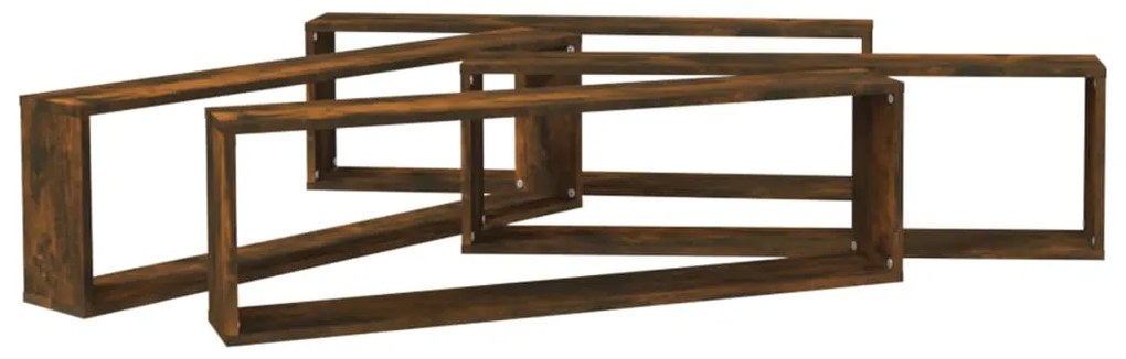 vidaXL Ραφιέρες Τοίχου Κύβοι 4 τεμ. Καπν. Δρυς 100x15x30εκ. Επεξ. Ξύλο
