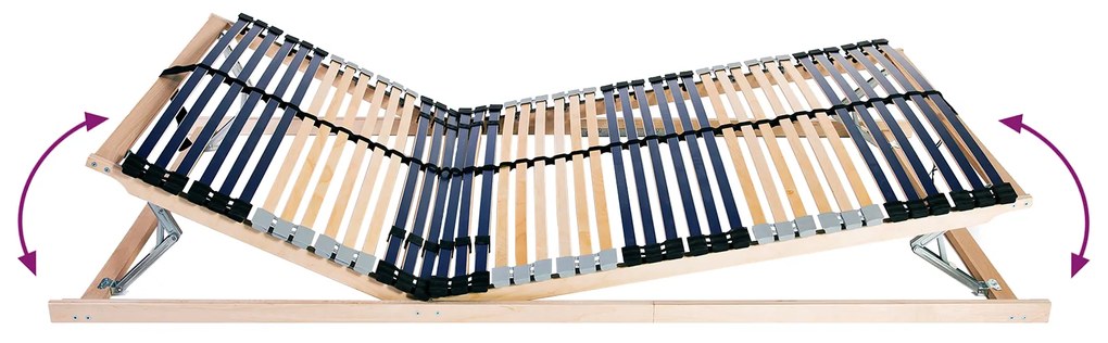 vidaXL Βάση κρεβατιού με λάμες Καφέ 120 x 190 cm Στερεό Ξύλο Μηλιάς