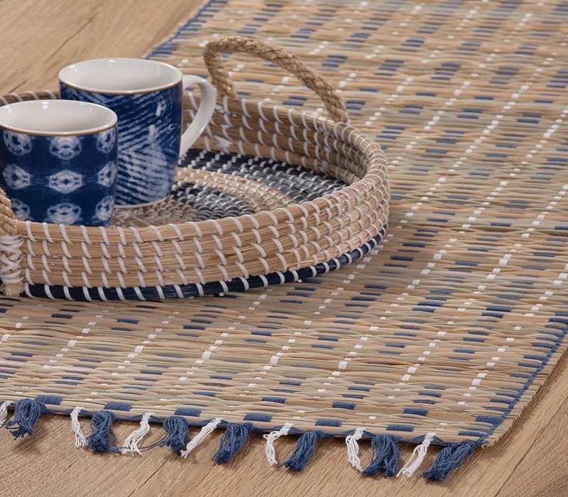 Σουπλά Straw Natural/Blue 33x48 - Nef-Nef Homeware