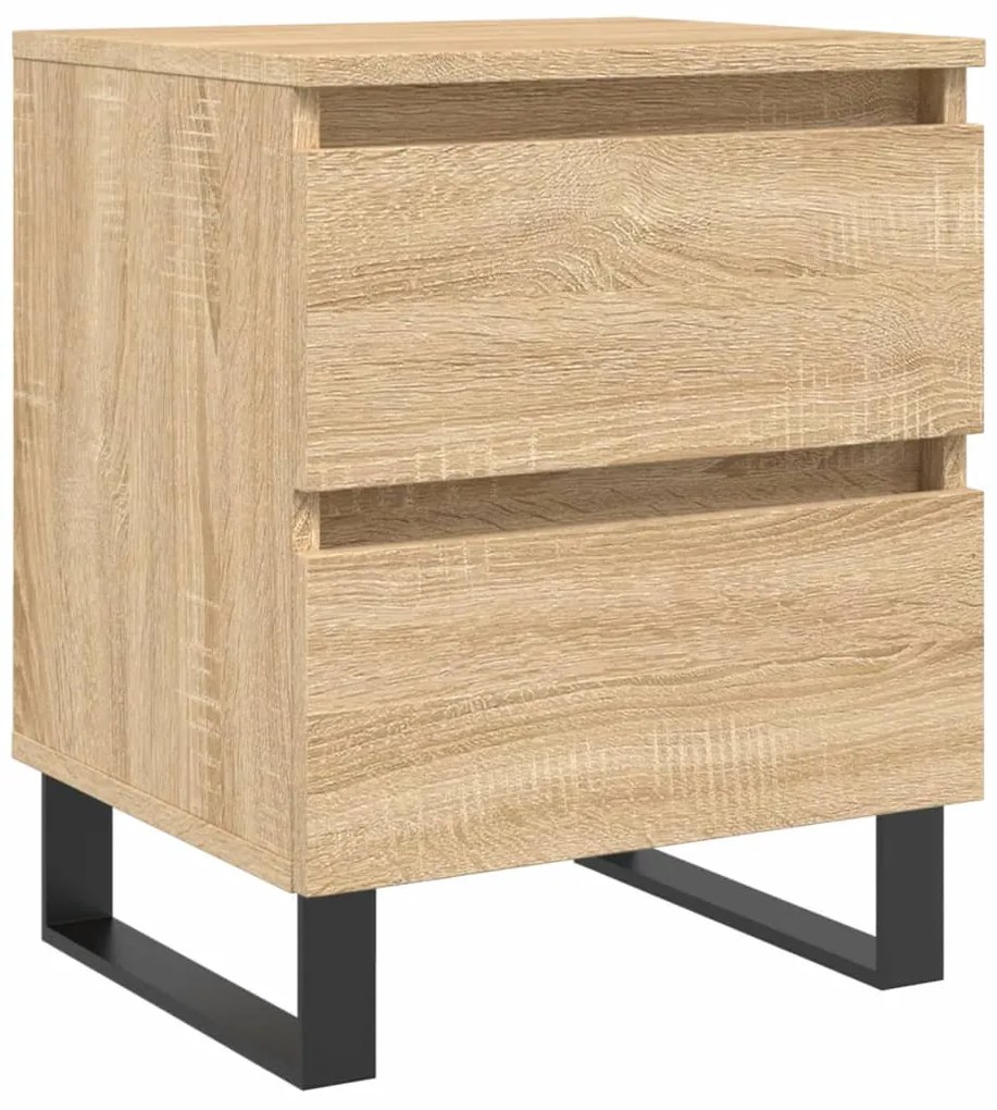 vidaXL Κομοδίνο Sonoma Δρυς 40 x 35 x 50 εκ. από Επεξεργ. Ξύλο