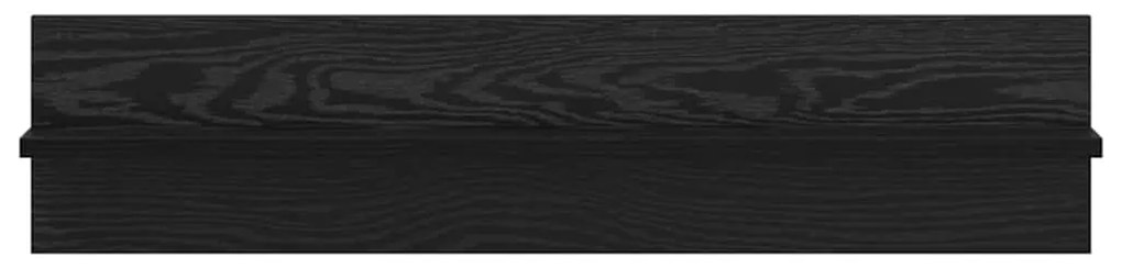 vidaXL Ράφια Τοίχου με ράφι 2 pcs Μαύρη δρυς 80 x 11.5 x 18 εκ
