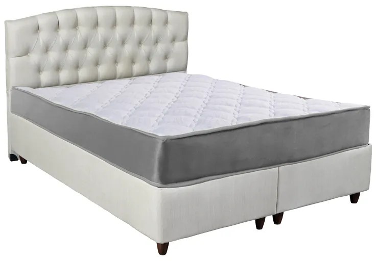 Κρεβάτι Lanse διπλό με αποθηκευτικό χώρο κρεμ 160x200εκ Υλικό: MELAMINE - FABRIC - FOAM 322-000015
