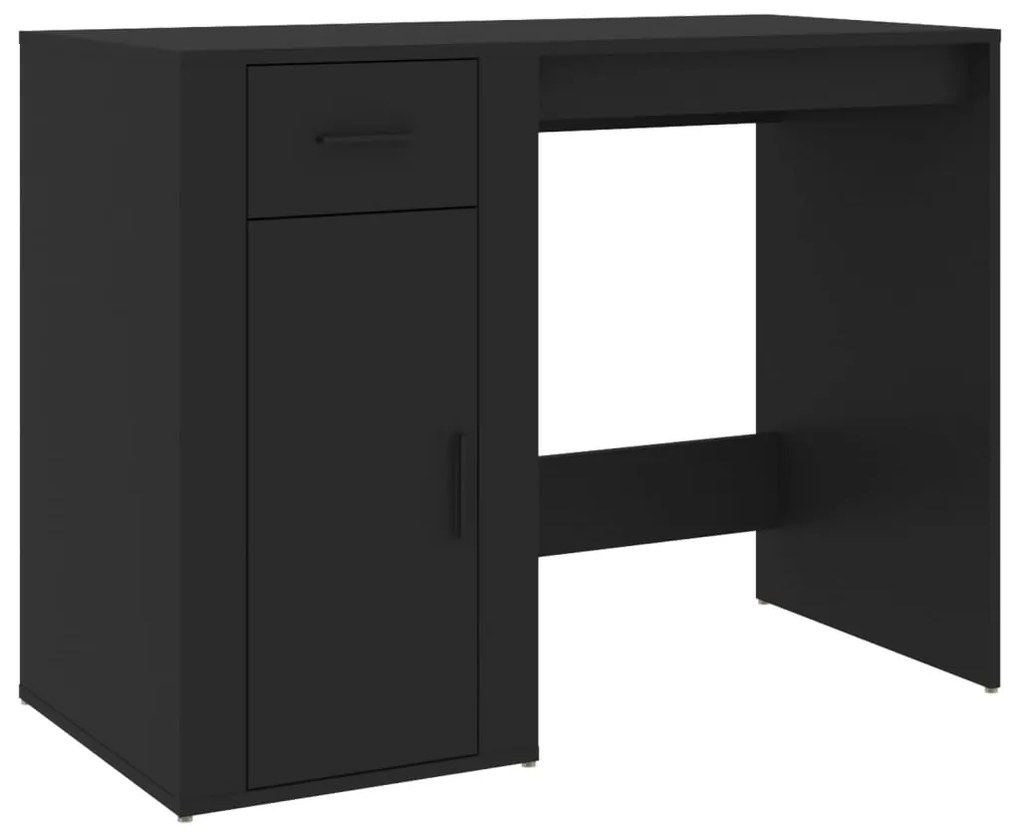 vidaXL Γραφείο Μαύρο 100x49x75 εκ. από Επεξεργασμένο Ξύλο