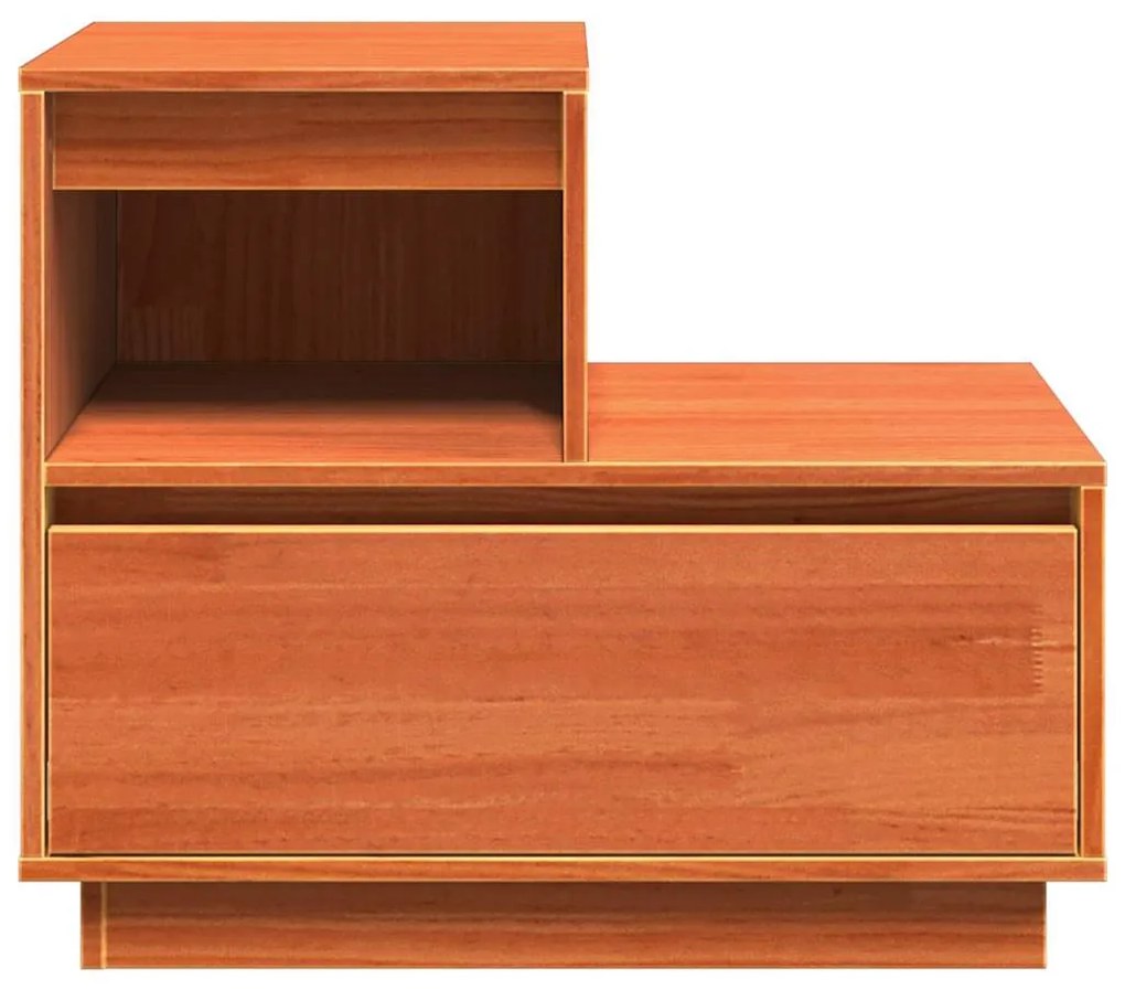 vidaXL Κομοδίνο Κερωτό καφέ 60 x 34 x 51 εκ. Επεξεργασμένο ξύλο