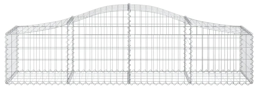 Συρματοκιβώτια Τοξωτά 30 τεμ. 200x50x40/60 εκ. Γαλβαν. Ατσάλι - Ασήμι