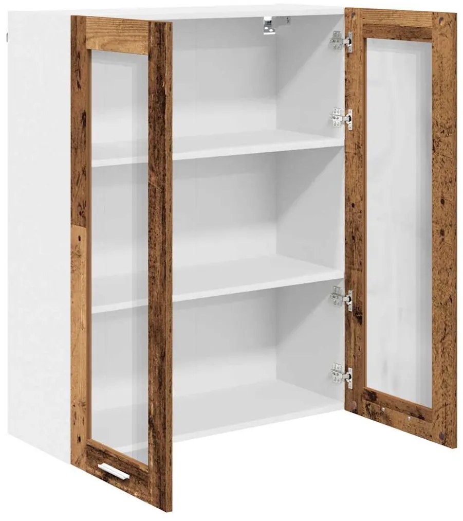 vidaXL Κρεμαστό ντουλάπι με αποθήκευση Παλιό ξύλο 80 x 31 x 100 εκ.