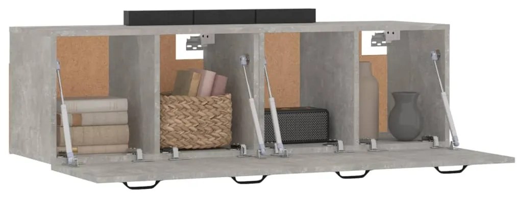 vidaXL Ντουλάπια Τοίχου 2 τεμ. Γκρι Σκυρ. 80x35x36,5 εκ. Επεξ. Ξύλο