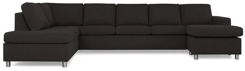 Γωνιακός Καναπές Scandinavian Choice C157, Μαύρο, 344x199x80cm