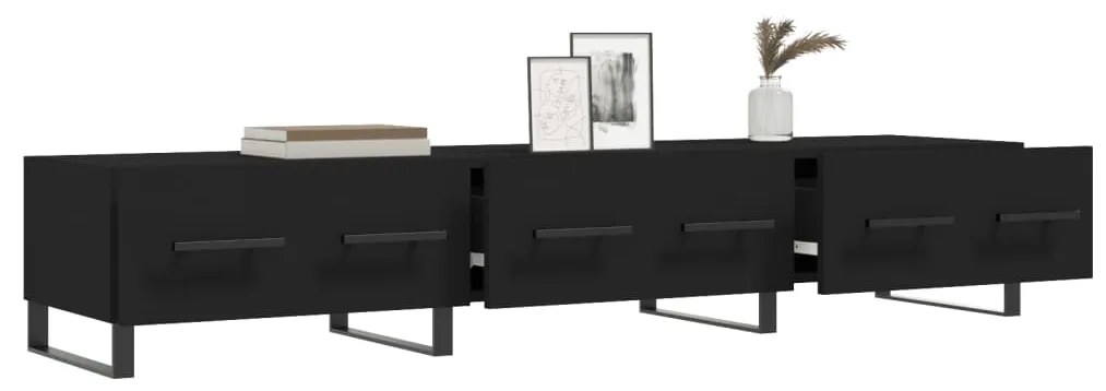 vidaXL Έπιπλο Τηλεόρασης Μαύρο 150x36x30 εκ. από Επεξεργασμένο Ξύλο