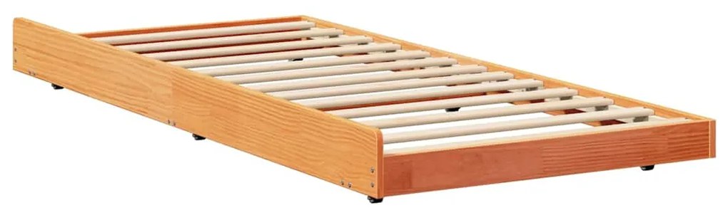 vidaXL Σκελετός Κρεβατιού Καφέ 80 x 200 cm Μασίφ ξύλο πεύκου