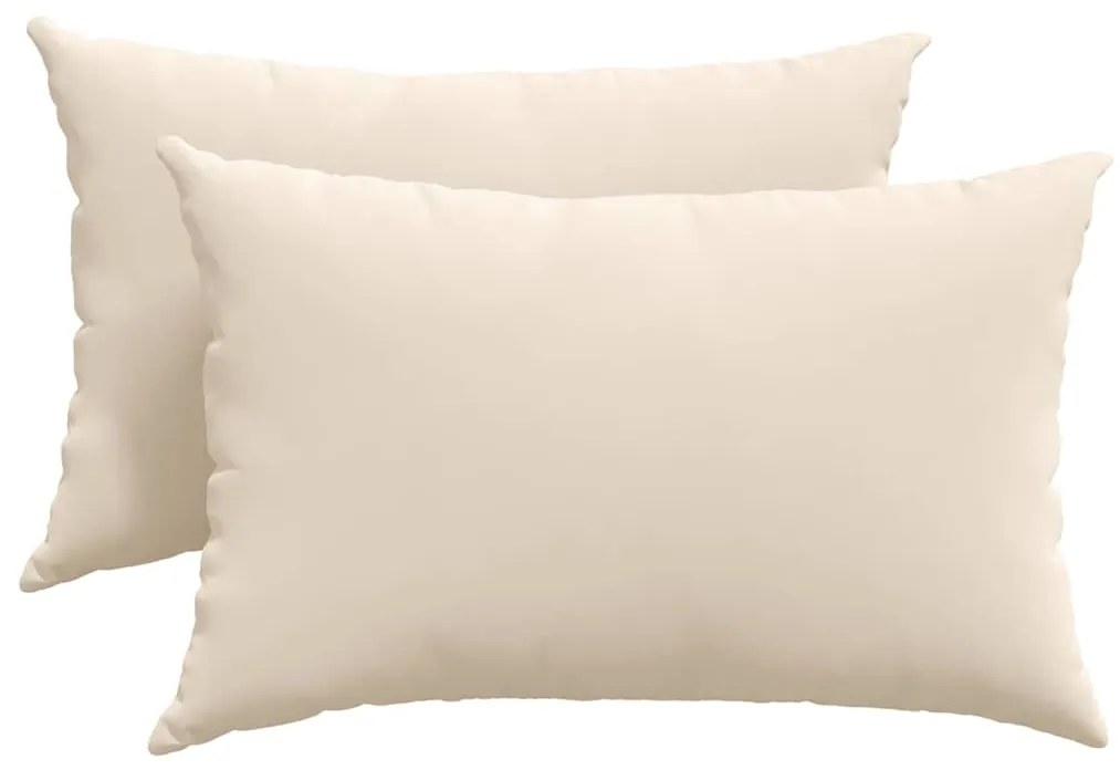 vidaXL Μαξιλάρι Καναπέ 2 pcs Μπεζ 60 x 40 cm ύφασμα