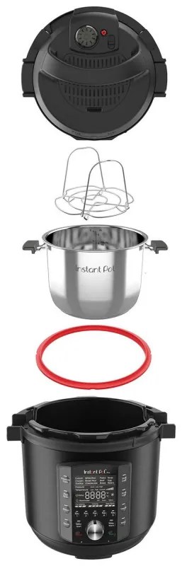Πολυμάγειρα Instant Pot PRO 8 113005701, 1400W, 7,6 l, 28 προγράμματα, 11 Safety Systems, Μαύρο