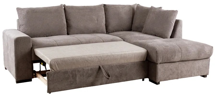 BILL ΚΑΝΑΠΕΣ ΚΡΕΒΑΤΙ ΓΩΝΙΑ ΔΕΞΙΑ TAUPE 241x173x94 - 70-0412