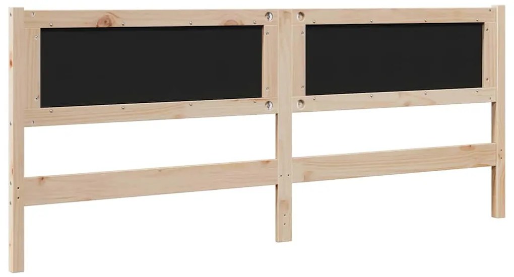 vidaXL Ταπετσαρισμένο κεφαλάρι Καφέ 200 cm Στερεά ξυλεία πεύκου