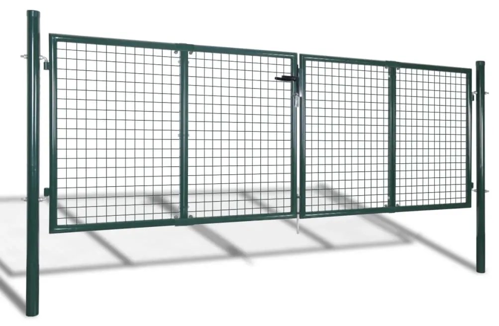 vidaXL Πόρτα Περίφραξης Πράσινη 300x100 εκ. από Ατσάλι