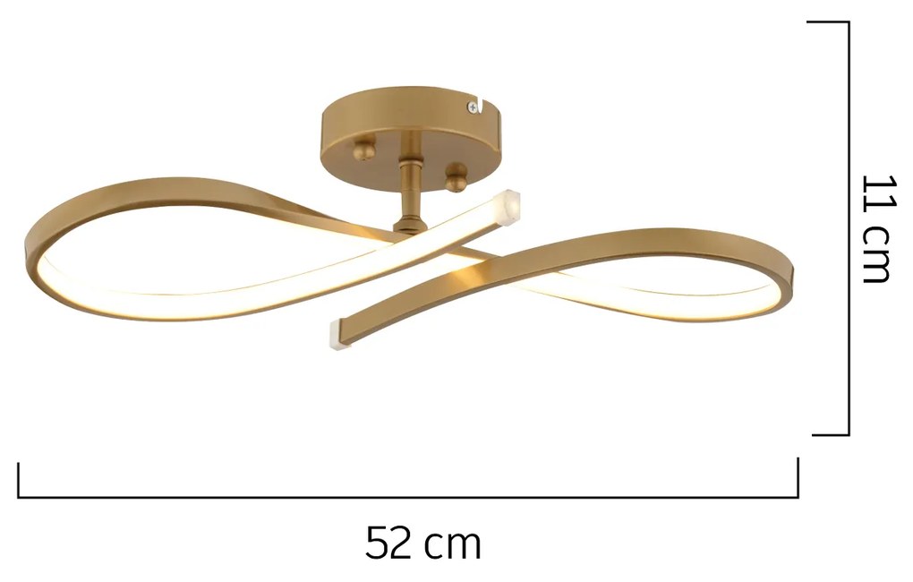 Φωτιστικό Κρεμαστό LED AURIGA Χρυσό Μέταλλο 52x11cm | Συσκευασία 1 τμχ