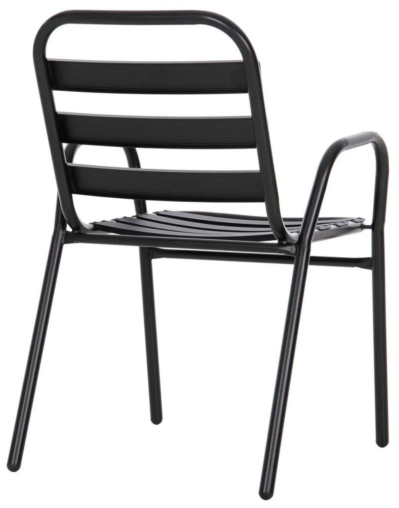Καρέκλα PRELUDE C5970.03 με Μεταλλικό Σκελετό και Κάθισμα Αλουμινίου Μαύρη 54x56x79Υεκ 54x56x79 εκ.