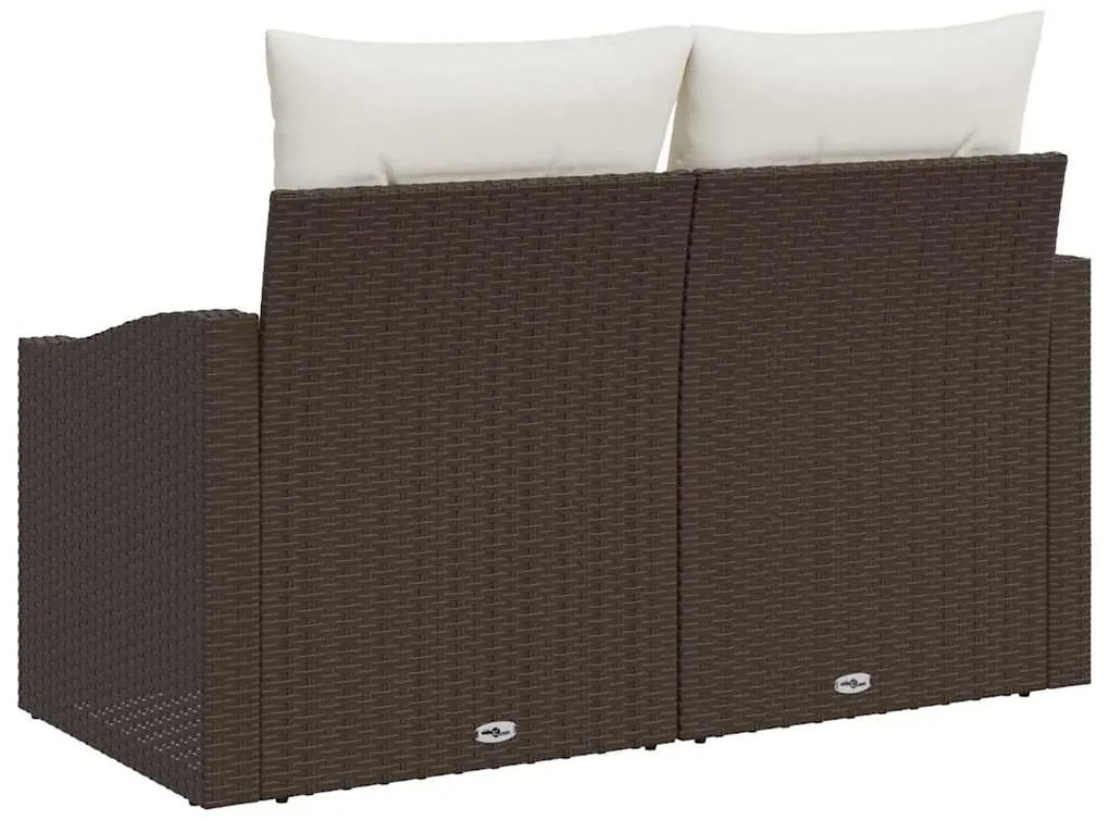 vidaXL Καναπές Κήπου με μαξιλάρι Καφέ 123 x 62 x 69εκ συνθετικό ρατάν