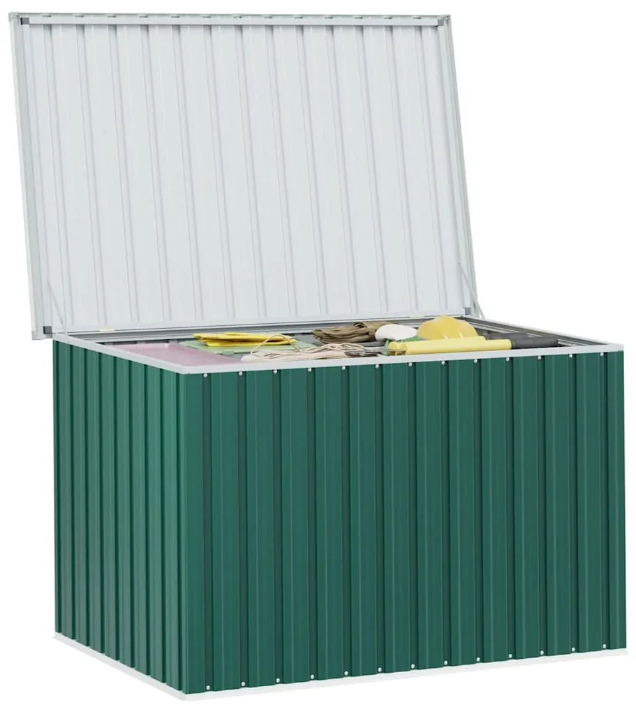 vidaXL Μπαούλο Αποθήκευσης Κήπου Πράσινο 149 x 99 x 93 εκ.