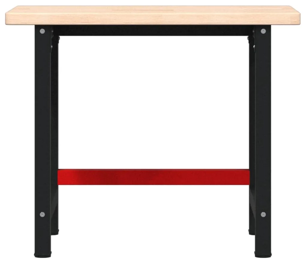 vidaXL Πάγκος Εργασίας Ορθογώνιος 100x60x83 εκ. από Μασίφ Ξύλο Δρυός