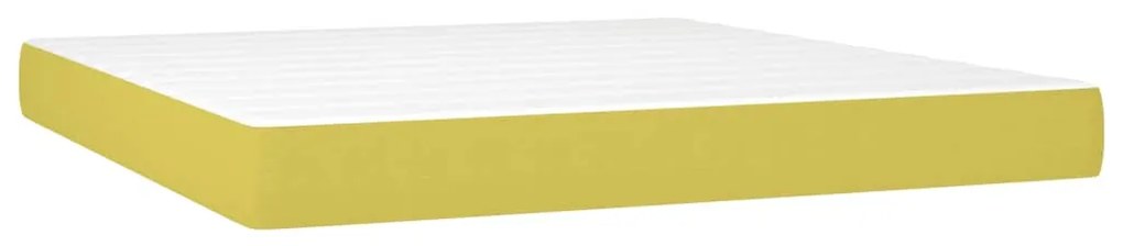 vidaXL Στρώμα με Pocket Springs Πράσινο 180x200x20 εκ. Υφασμάτινο