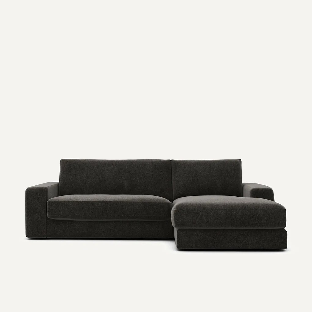 Γωνιακός καναπές από βελούδινο chenille ύφασμα, Skander