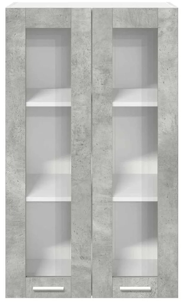 vidaXL Κρεμαστό ντουλάπι με πόρτα Σκυρόδεμα Γκρι 60 x 31 x 100 εκ.