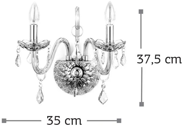 Απλίκα τοίχου InLight 43391-2-Κεχριμπάρι