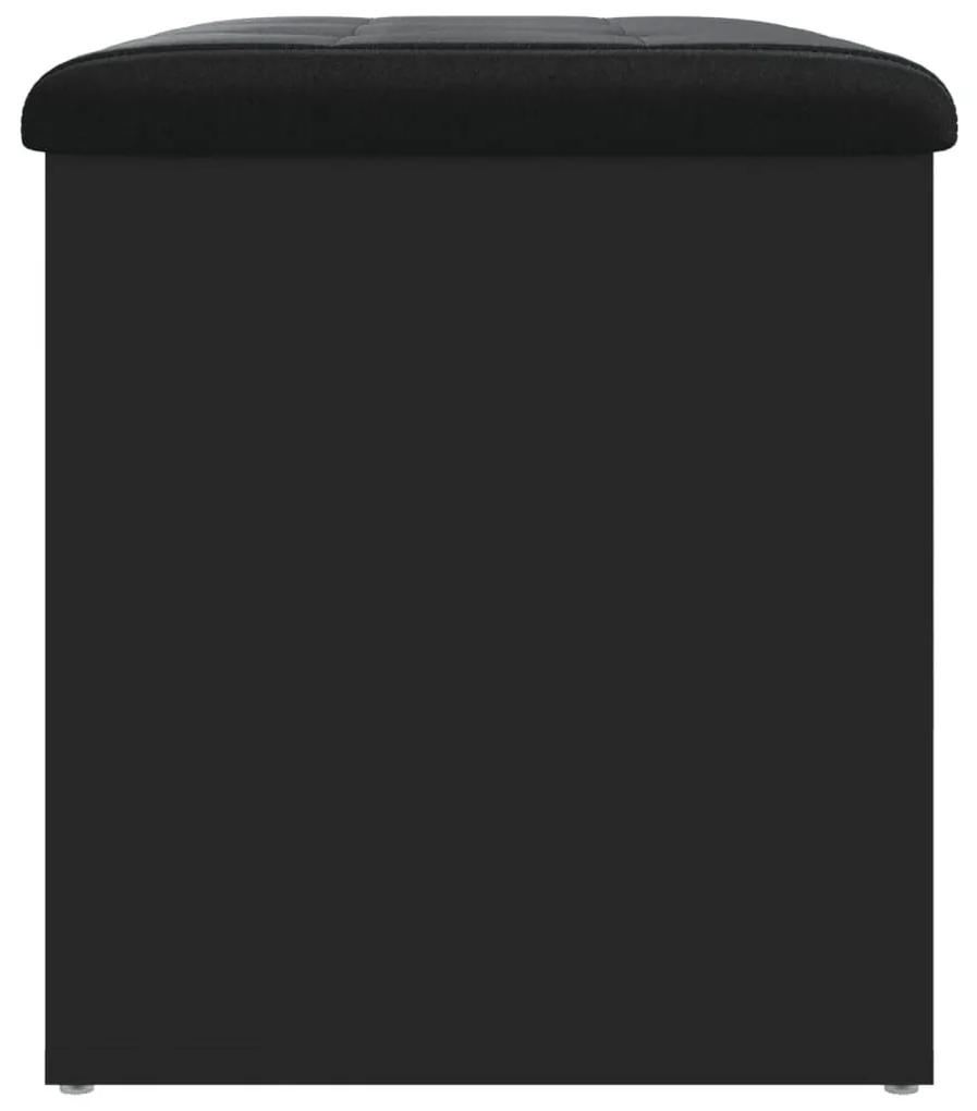 Παγκάκι Αποθήκευσης Μαύρο 62x42x45 εκ. από Επεξεργασμένο Ξύλο - Μαύρο