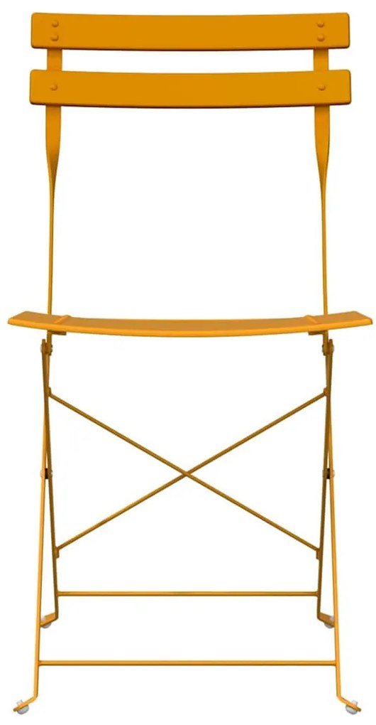 vidaXL Πτυσσόμενη Καρέκλα Κήπου 2 pcs Μουσταρδί 42 x 46 x 82εκ Ατσάλι