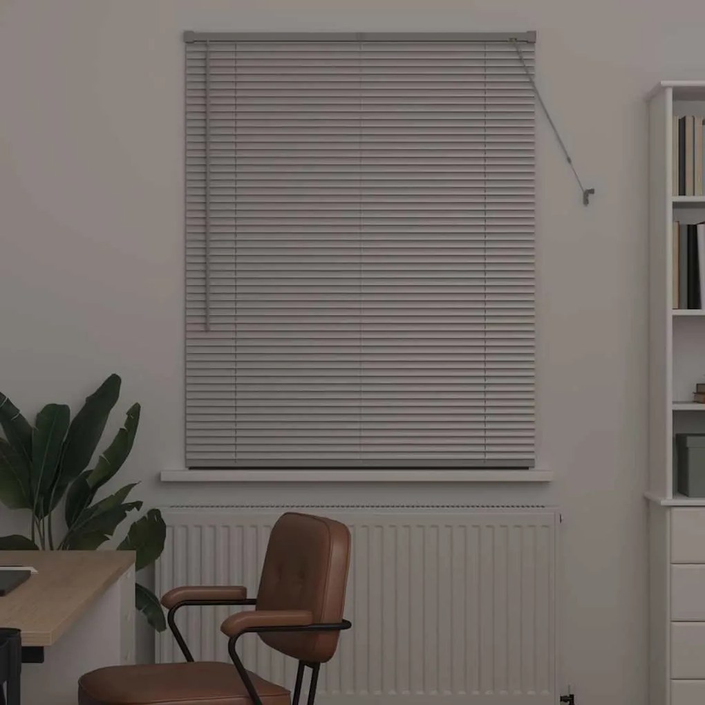 vidaXL Ρολό Παραθύρου με κουρτίνες Ασημί 105 x 130 cm Αλουμίνιο