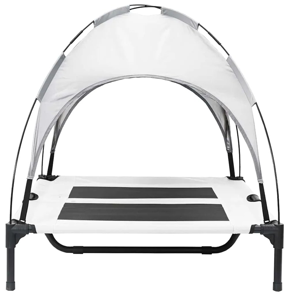 vidaXL Κρεβάτι Σκύλου Ασημί Γκρι 92 x 77 x 82,5 εκ. Ατσάλι