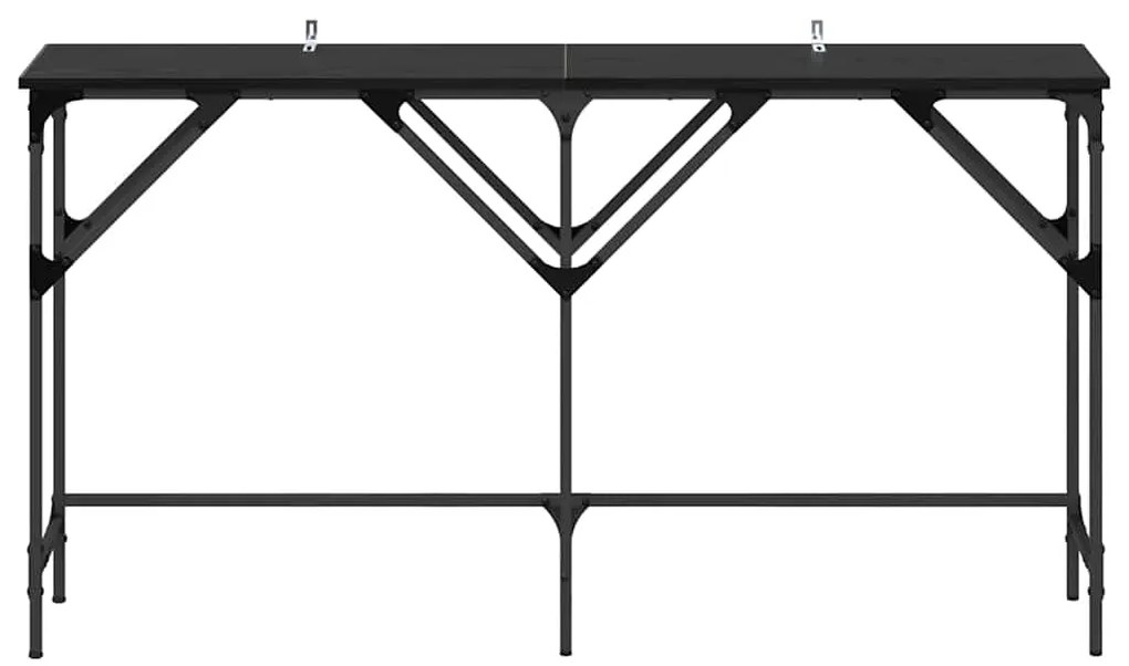 vidaXL Τραπέζι κονσόλας Μαύρη δρυς 140 x 29 x 75 εκ Επεξεργασμένο ξύλο