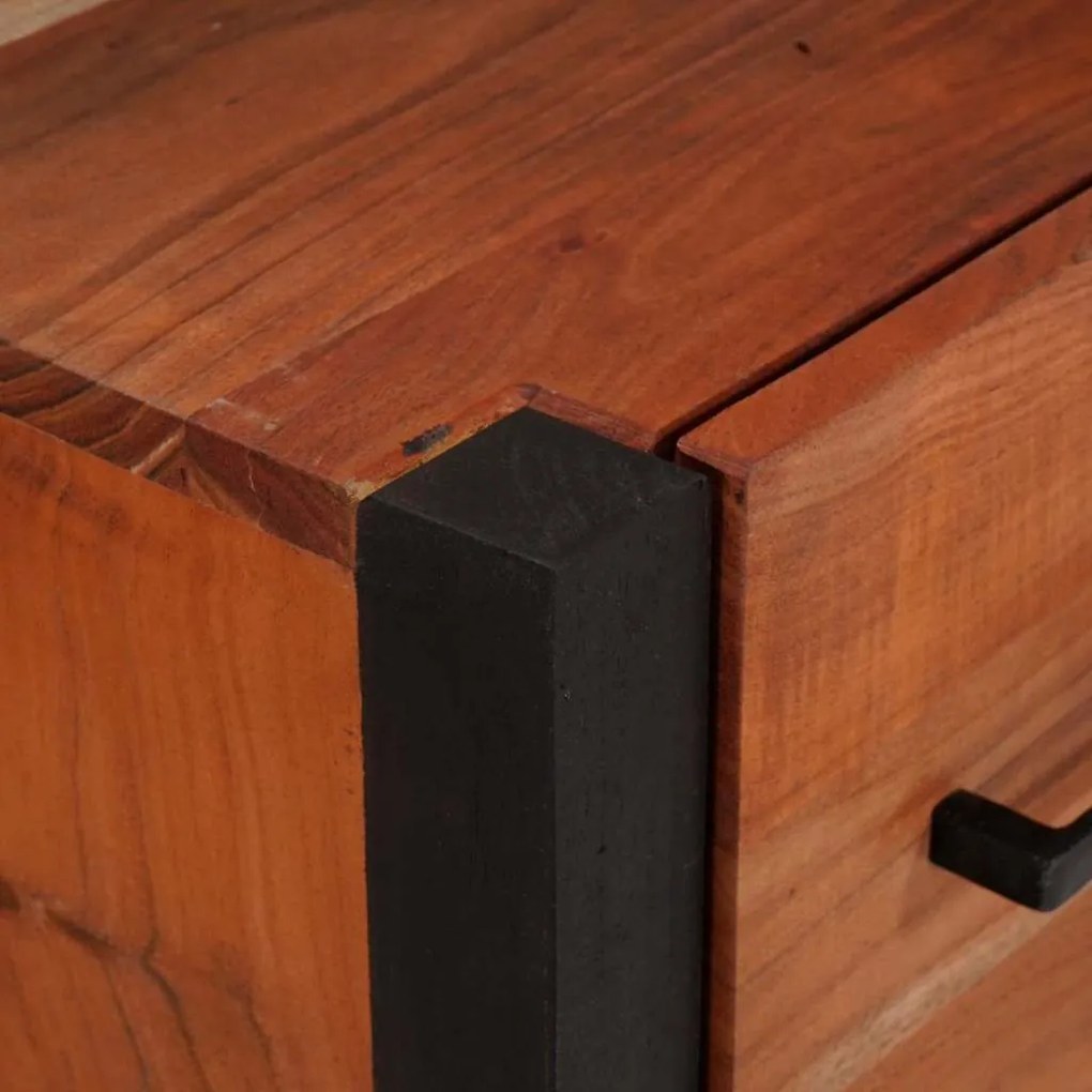 vidaXL Πλαϊνό γραφείο 3 pcs Καφέ 110 x 30 x 75 εκ Στερεό Ξύλο Ακακίας