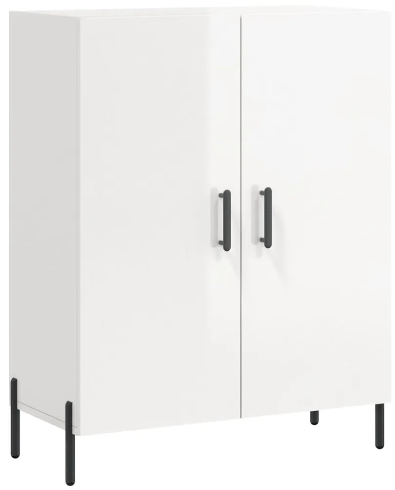 vidaXL Ντουλάπι Γυαλιστερό Λευκό 69,5x34x90 εκ. Επεξεργασμένο Ξύλο