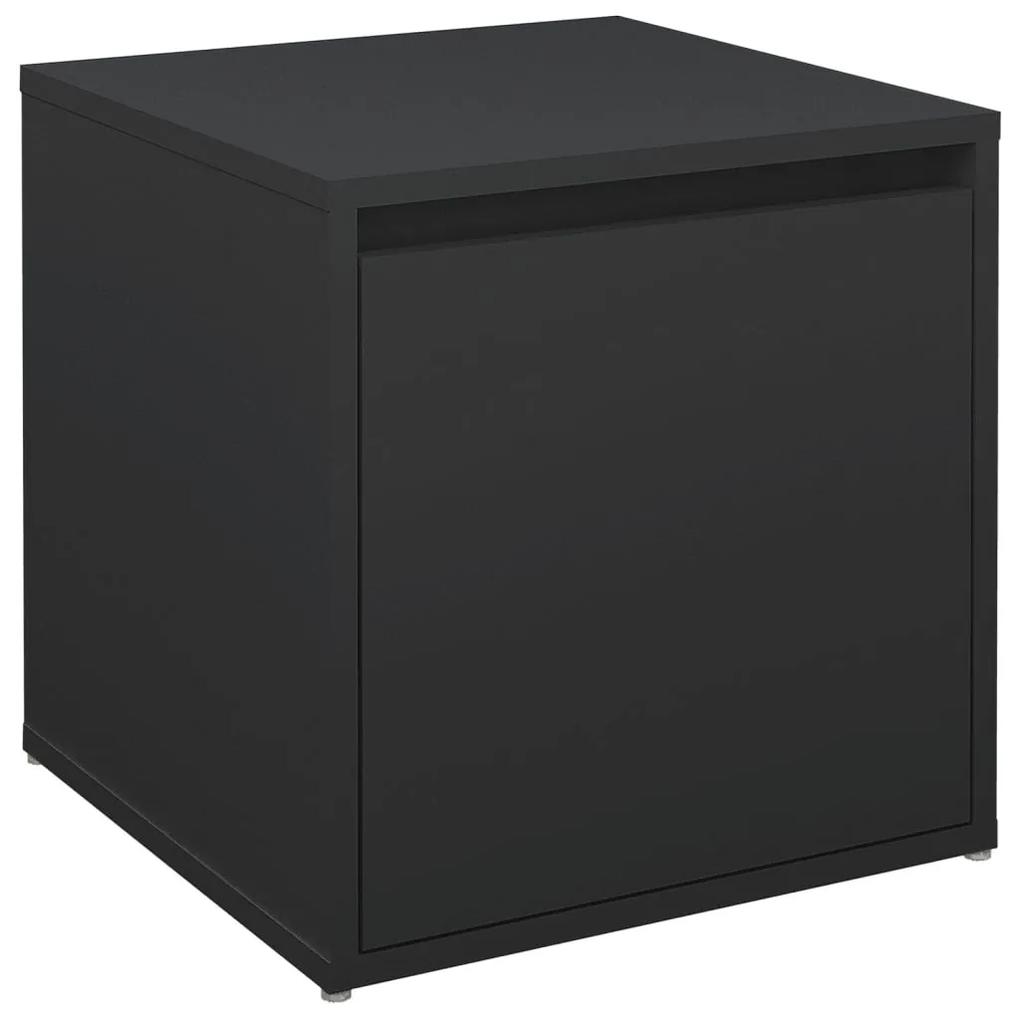 Κουτί με Συρτάρι Μαύρο 40,5 x 40 x 40 εκ. Επεξεργασμένο Ξύλο - Μαύρο