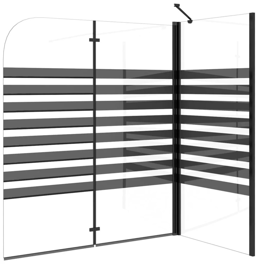 vidaXL Καμπίνα Μπανιέρας Ριγέ 120 x 68 x 130 εκ. από Ψημένο Γυαλί
