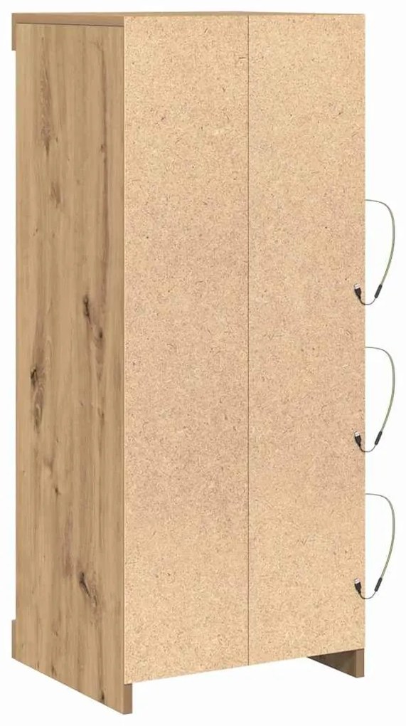 vidaXL Πλευρικό Τραπέζι LED Artisan Oak 41 x 37 x 100 εκ