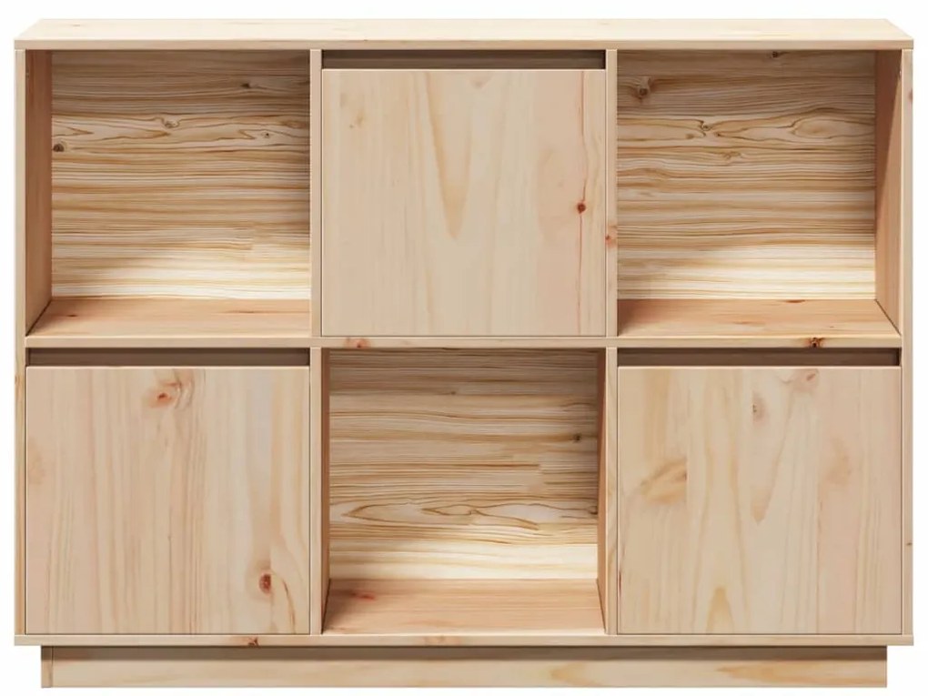 vidaXL Ντουλάπι 110,5x35x80 εκ. από Μασίφ Ξύλο Πεύκου