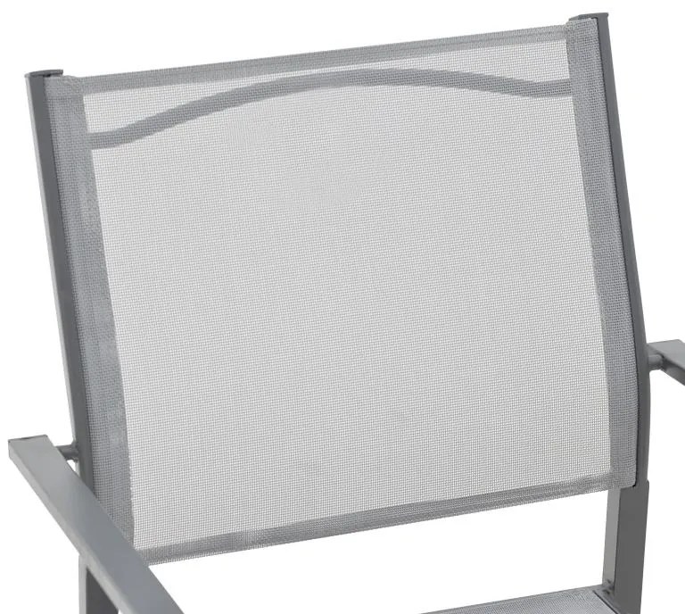 Καρέκλα - Πολυθρόνα Confidence ανθρακί μέταλλο και γκρι textilene 54x54x86 εκ. 54x54x86 εκ.